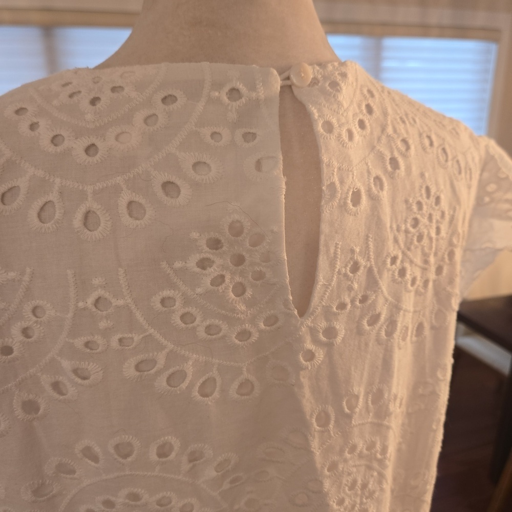 Amaryllis x Dani Austin White Cotton Eyelet Keyhole Balletcore Fairy Dress 1X - Picture 9 of 15